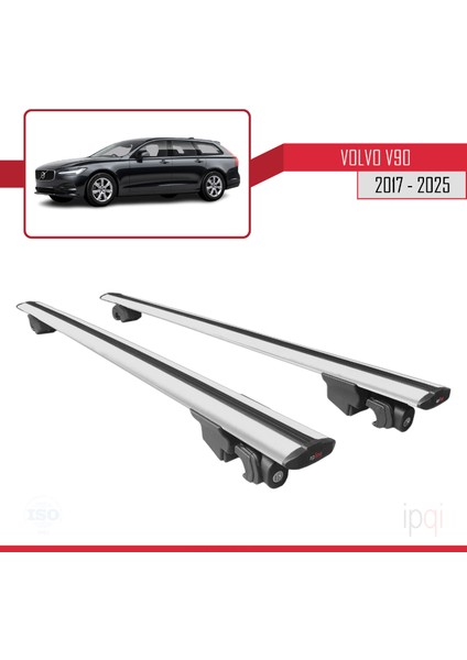 Volvo V90 2017 ve Sonrası ile Uyumlu Hook Model Ara Atkı Tavan Barı Gri 2 Adet modelleri