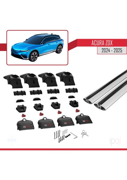 Acura Zdx 2024 ve Sonrası ile Uyumlu Ace-2 Model Ara Atkı Tavan Barı Gri 2 Adet indirimleri