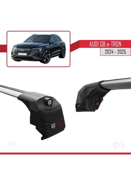 Audi Q8 E-Tron 2024 ve Sonrası ile Uyumlu Ace-2 Model Ara Atkı Tavan Barı Gri 2 Adet modelleri