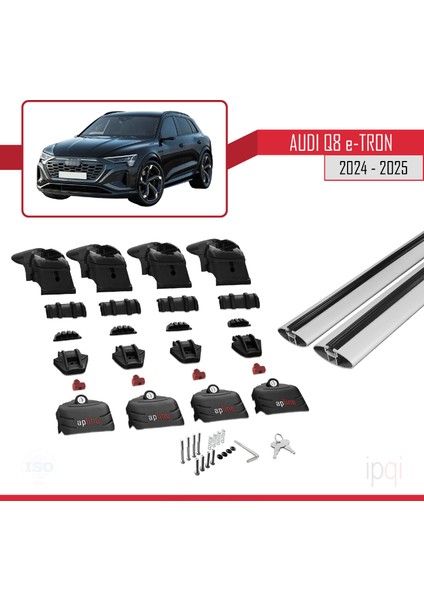 Audi Q8 E-Tron 2024 ve Sonrası ile Uyumlu Ace-2 Model Ara Atkı Tavan Barı Gri 2 Adet indirimleri