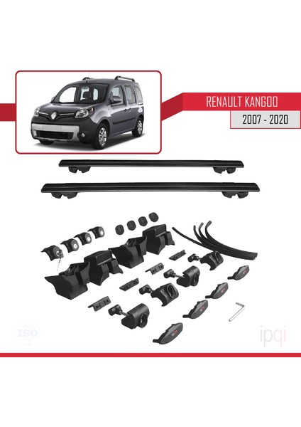 Renault Kangoo 2 (X61) 2007-2020 Arası ile Uyumlu Hook Model Ara Atkı Tavan Barı Siyah 2 Adet indirimleri