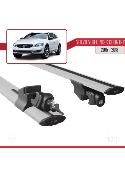 Volvo V60 Cross Country 2015-2018 Arası ile Uyumlu Hook Model Ara Atkı Tavan Barı Gri 2 Adet fırsatları