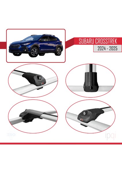 Subaru Crosstrek 2024 ve Sonrası ile Uyumlu Ace-1 Ara Atkı Tavan Barı Gri 2 Adet fırsatları