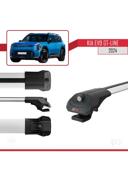 Kıa Ev9 Gt-Lıne 2024 ve Sonrası ile Uyumlu Ace-1 Ara Atkı Tavan Barı Gri 2 Adet