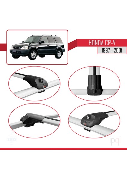 Honda Cr-V 1997-2001 Arası ile Uyumlu Ace-1 Ara Atkı Tavan Barı Gri 2 Adet fırsatları