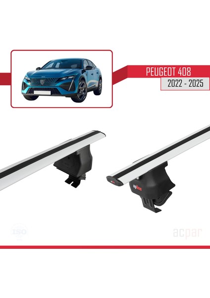 Peugeot 408 (P54) 2022 ve Sonrası ile Uyumlu Ace-4 Ara Atkı Tavan Barı Gri 2 Adet fırsatları