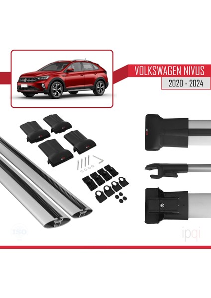 Vw Nivus 2020-2024 Arası ile Uyumlu Fly Model Ara Atkı Tavan Barı Gri 2 Adet indirimleri