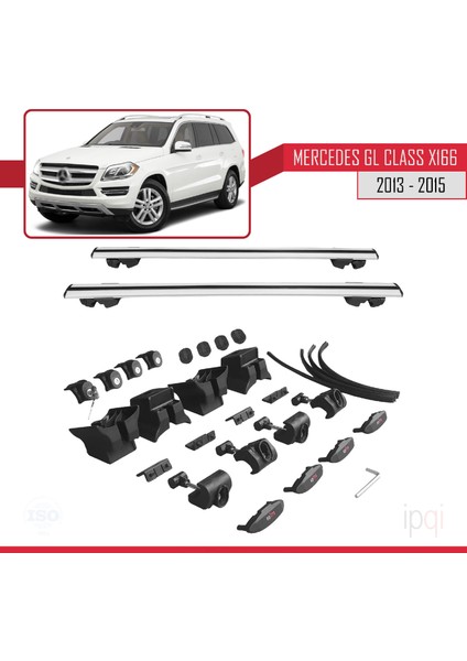 Mercedes Gl Class 2 (X166) 2013-2015 Arası ile Uyumlu Hook Model Ara Atkı Tavan Barı Gri 2 Adet indirimleri