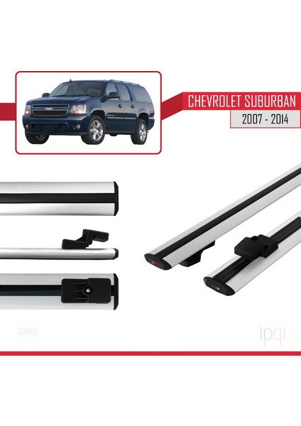 Chevrolet Suburban 2007-2014 Arası ile Uyumlu Basıc Model Ara Atkı Tavan Barı Gri 2 Adet modelleri