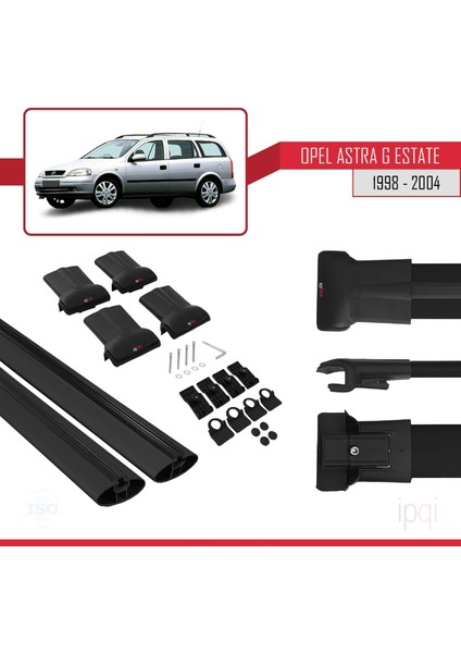 Opel Astra G (T98) Sw 1998-2004 Arası ile Uyumlu Fly Model Ara Atkı Tavan Barı Siyah 2 Adet indirimleri