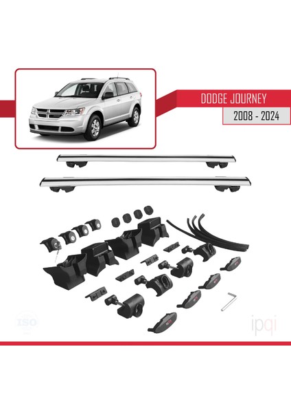 Dodge Journey 2008 ve Sonrası ile Uyumlu Hook Model Ara Atkı Tavan Barı Gri 2 Adet indirimleri