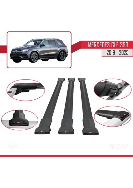 Kia Sorento (Bl) 2002-2009 Arası ile Uyumlu Fly Model Ara Atkı Tavan Barı Siyah 2 Adet fırsatları