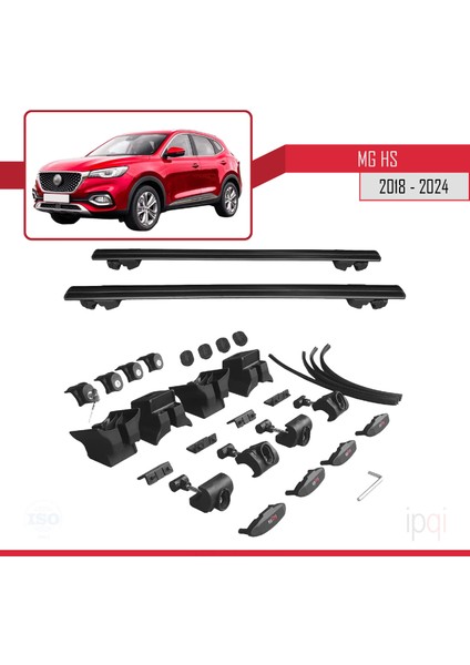 Mg Hs (AS23) 2018-2024 Arası ile Uyumlu Hook Model Ara Atkı Tavan Barı Siyah 2 Adet indirimleri