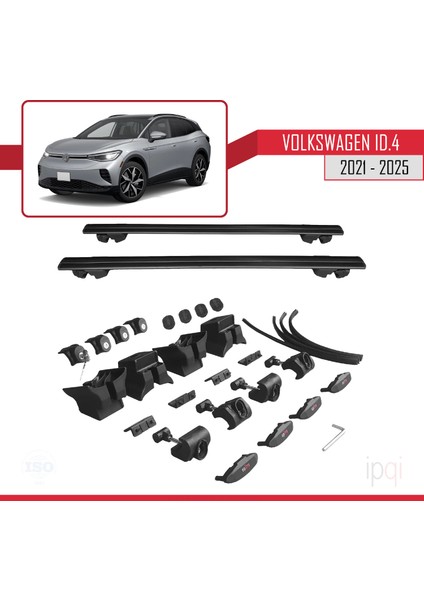 Volkswagen Id.4 2020 ve Sonrası ile Uyumlu Hook Model Ara Atkı Tavan Barı Siyah 2 Adet indirimleri