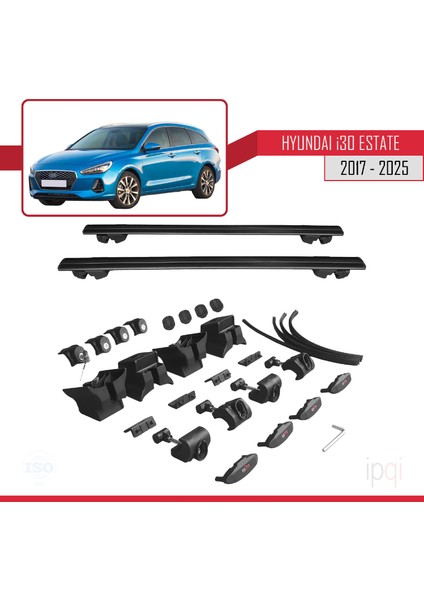 Hyundai I30 3 (Pd) Sw 2017 ve Sonrası ile Uyumlu Hook Model Ara Atkı Tavan Barı Siyah 2 Adet indirimleri