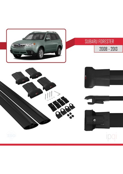 Subaru Forester 3 (Sh) 2008-2013 Arası ile Uyumlu Fly Model Ara Atkı Tavan Barı Siyah 2 Adet indirimleri