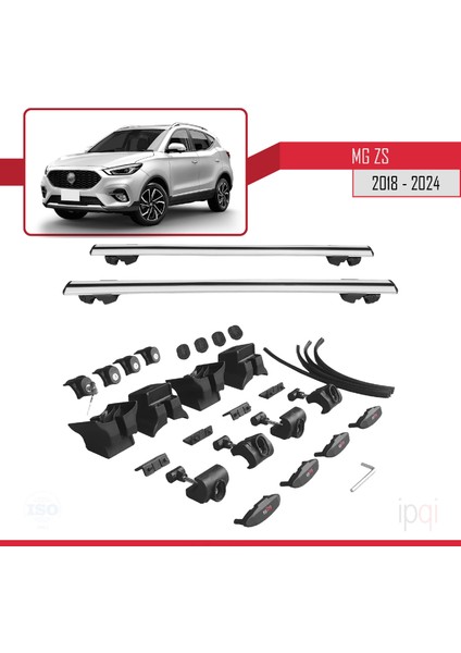 Mg Zs 2018-2024 Arası ile Uyumlu Hook Model Ara Atkı Tavan Barı Gri 2 Adet indirimleri