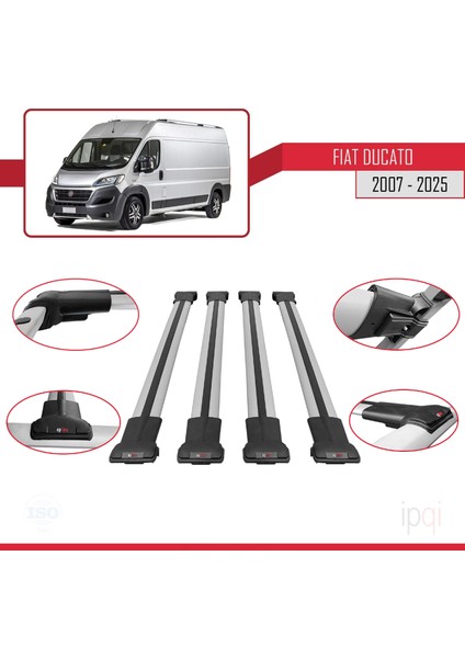 Fiat Ducato 3 2007 ve Sonrası ile Uyumlu Fly Model Ara Atkı Tavan Barı Gri 4 Adet fırsatları
