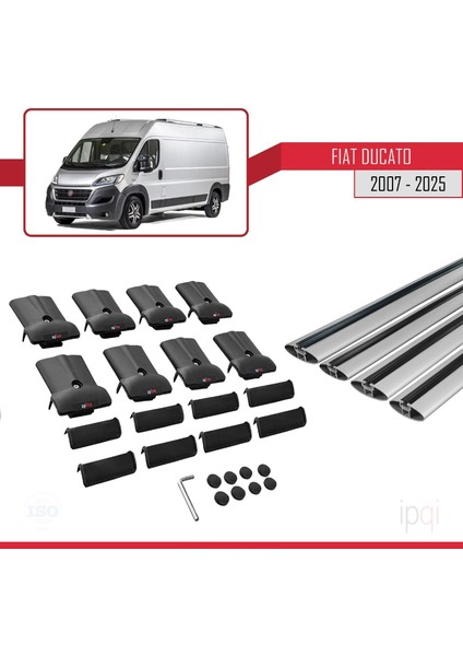 Fiat Ducato 3 2007 ve Sonrası ile Uyumlu Fly Model Ara Atkı Tavan Barı Gri 4 Adet indirimleri
