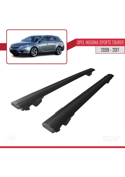 Opel Insignia (G09) St 2009-2017 Arası ile Uyumlu Hook Model Ara Atkı Tavan Barı Siyah 2 Adet