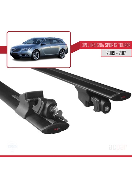 Opel Insignia (G09) St 2009-2017 Arası ile Uyumlu Hook Model Ara Atkı Tavan Barı Siyah 2 Adet