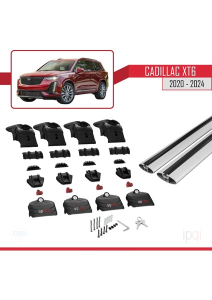 Cadillac Xt6 2020-2024 Arası ile Uyumlu Ace-2 Model Ara Atkı Tavan Barı Gri 2 Adet indirimleri