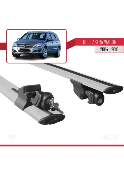 Opel Astra H (A04) Sw 2004-2010 Arası ile Uyumlu Hook Model Ara Atkı Tavan Barı Gri 2 Adet