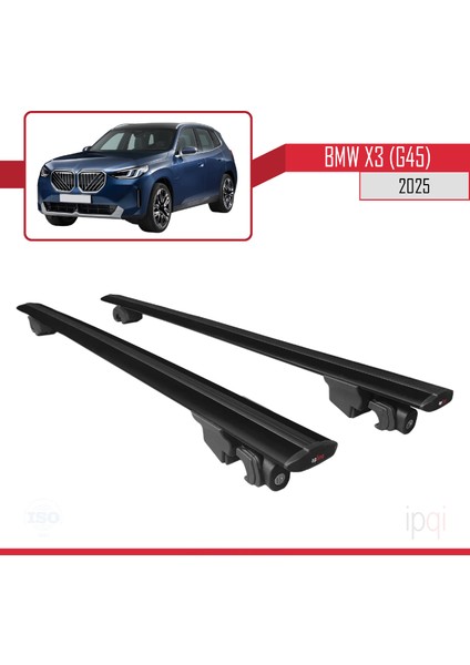Bmw X3 (G45) 2025 ve Sonrası ile Uyumlu Hook Model Ara Atkı Tavan Barı Siyah 2 Adet