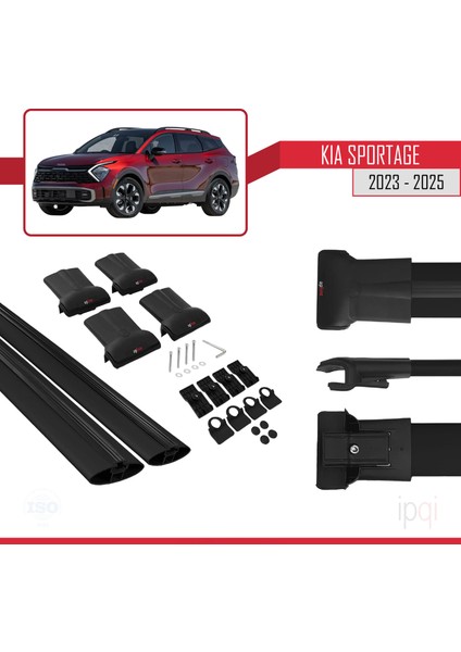 Kia Sportage 2023-2025 Arası ile Uyumlu Fly Model Ara Atkı Tavan Barı Siyah 2 Adet indirimleri