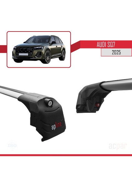 Audi Sq7 2024 ve Sonrası ile Uyumlu Ace-2 Model Ara Atkı Tavan Barı Gri 2 Adet