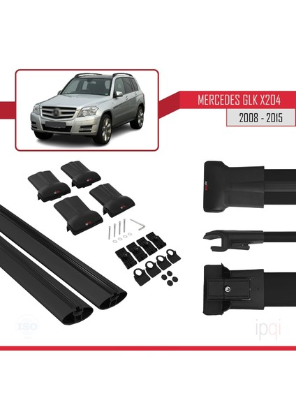 Mercedes Glk Class (X204) 2008-2015 Arası ile Uyumlu Fly Model Ara Atkı Tavan Barı Siyah 2 Adet indirimleri