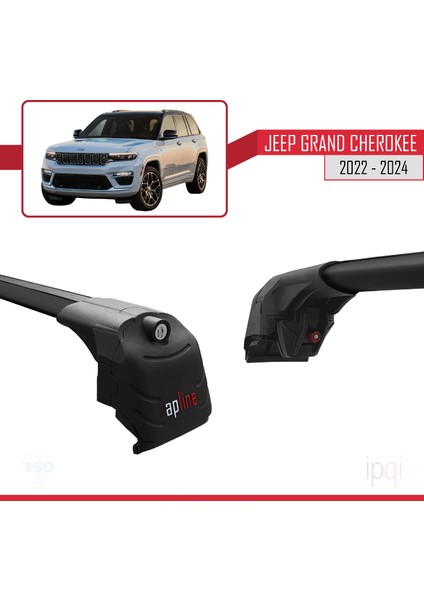 Jeep Grand Cherokee 2022-2024 Arası ile Uyumlu Ace-2 Model Ara Atkı Tavan Barı Siyah 2 Adet modelleri