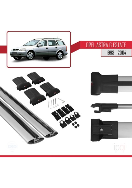 Opel Astra G (T98) Sw 1998-2004 Arası ile Uyumlu Fly Model Ara Atkı Tavan Barı Gri 2 Adet indirimleri
