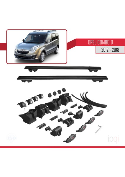 Opel Combo D 2012-2018 Arası ile Uyumlu Hook Model Ara Atkı Tavan Barı Siyah 2 Adet indirimleri