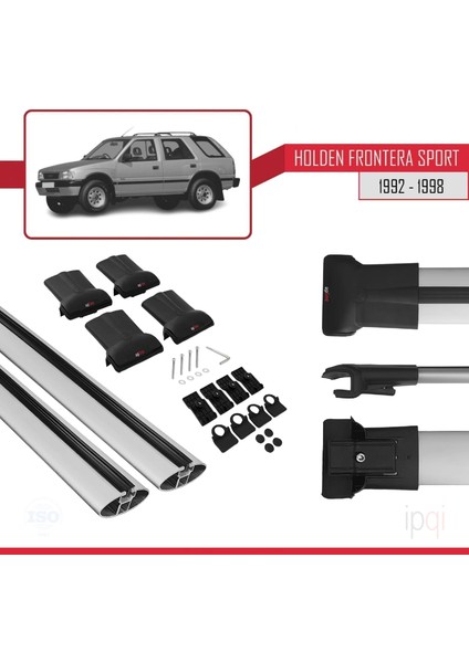 Holden Frontera Sport 1992-1998 Arası ile Uyumlu Fly Model Ara Atkı Tavan Barı Gri 2 Adet indirimleri