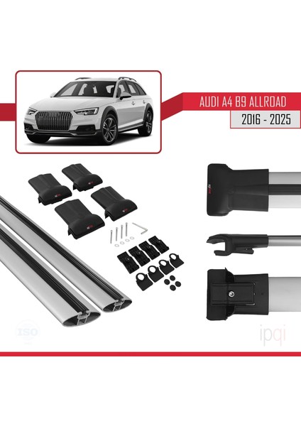 A4 (B9) Allroad 2016 ve Sonrası ile Uyumlu Fly Model Ara Atkı Tavan Barı Gri 2 Adet indirimleri