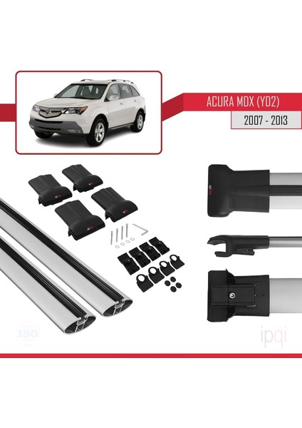 Acura Mdx (Yd2) 2007-2013 Arası ile Uyumlu Fly Model Ara Atkı Tavan Barı Gri 2 Adet indirimleri