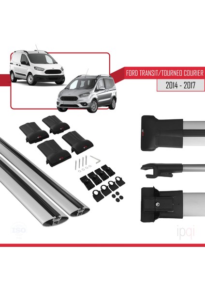 Ford Transit/tourneo Courier Pre-Facelift 2014-2017 Arası ile Uyumlu Fly Model Ara Atkı Tavan Barı Gri 2 Adet indirimleri