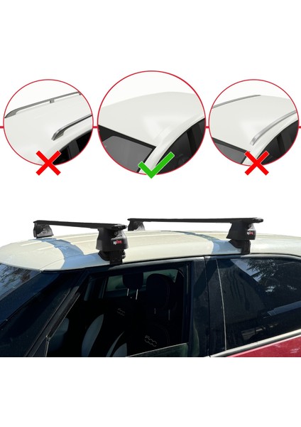 Fiat 500 L 2012-2017 Arası ile Uyumlu Ace-4 Ara Atkı Tavan Barı Siyah 2 Adet fiyatları