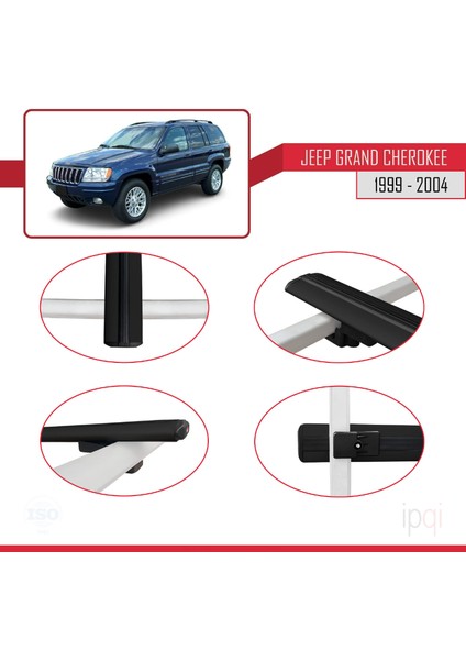 Jeep Grand Cherokee 2 (Wj) 1999-2004 Arası ile Uyumlu Basıc Model Ara Atkı Tavan Barı Siyah 2 Adet fırsatları