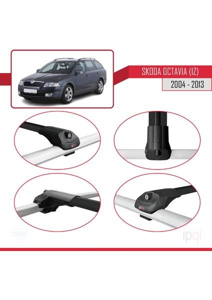 Skoda Octavia 2 (1z) 2004-2013 Arası ile Uyumlu Ace-1 Ara Atkı Tavan Barı Siyah 2 Adet fırsatları