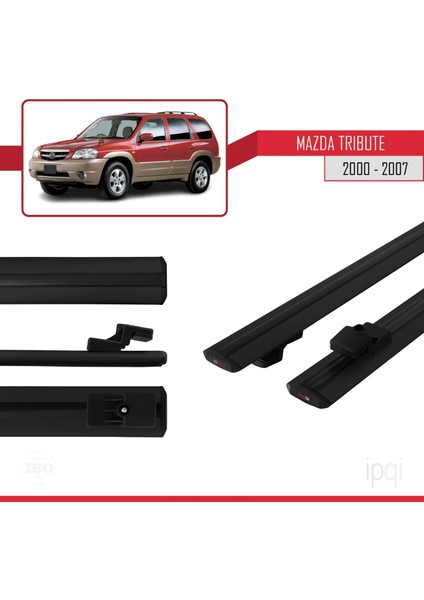 Mazda Tribute 2000-2007 Arası ile Uyumlu Basıc Model Ara Atkı Tavan Barı Siyah 2 Adet modelleri