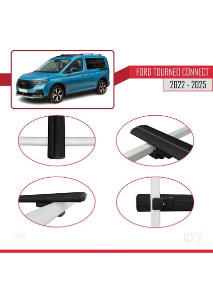 Ford Transit/tourneo Connect 3 2022 ve Sonrası ile Uyumlu Basıc Model Ara Atkı Tavan Barı Siyah 2 Adet fırsatları