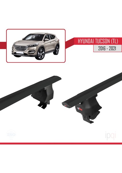 Hyundai Tucson 3 (Tl) 2016-2021 Arası ile Uyumlu Ace-4 Ara Atkı Tavan Barı Siyah 2 Adet fırsatları
