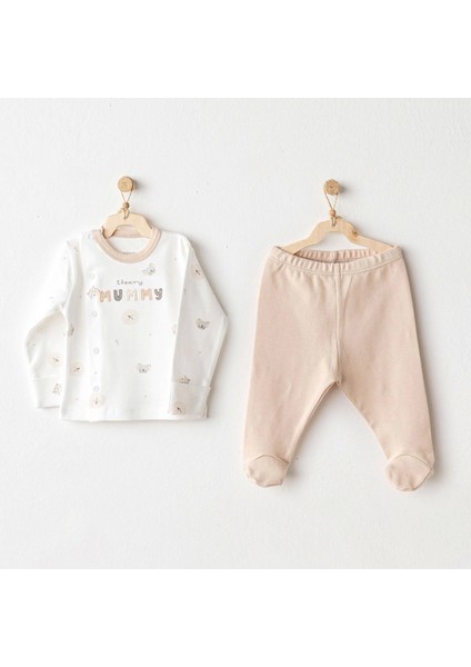 Andywawa AC25849 Happy Animals 2'li Zıbın Set Beige