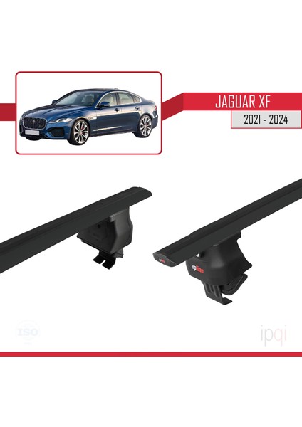 Jaguar Xf (X260) Post-Facelift 2021 ve Sonrası ile Uyumlu Ace-4 Ara Atkı Tavan Barı Siyah 2 Adet
