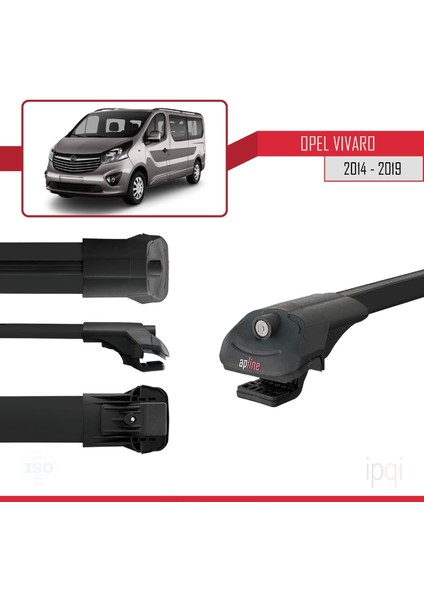 Opel Vivaro B 2014-2019 Arası ile Uyumlu Ace-1 Ara Atkı Tavan Barı Siyah 3 Adet modelleri
