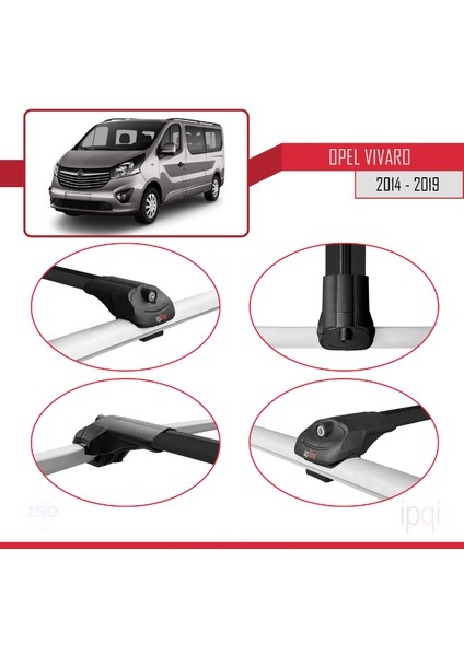 Opel Vivaro B 2014-2019 Arası ile Uyumlu Ace-1 Ara Atkı Tavan Barı Siyah 3 Adet fırsatları