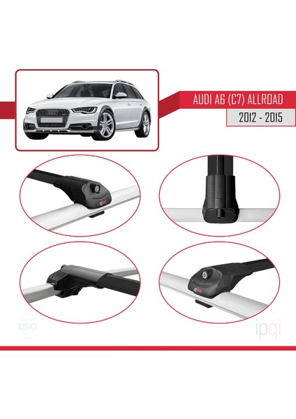 A6 (C7) Allroad 2012-2015 Arası ile Uyumlu Ace-1 Ara Atkı Tavan Barı Siyah 3 Adet fırsatları
