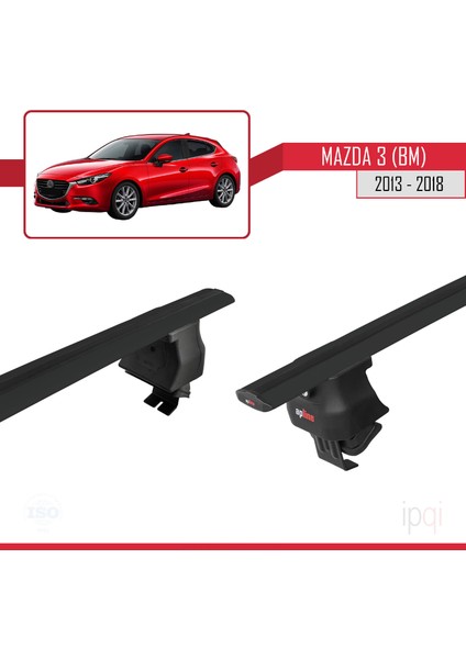 Mazda 3 Iıı (Bm) 2013-2018 Arası ile Uyumlu Ace-4 Ara Atkı Tavan Barı Siyah 2 Adet fırsatları